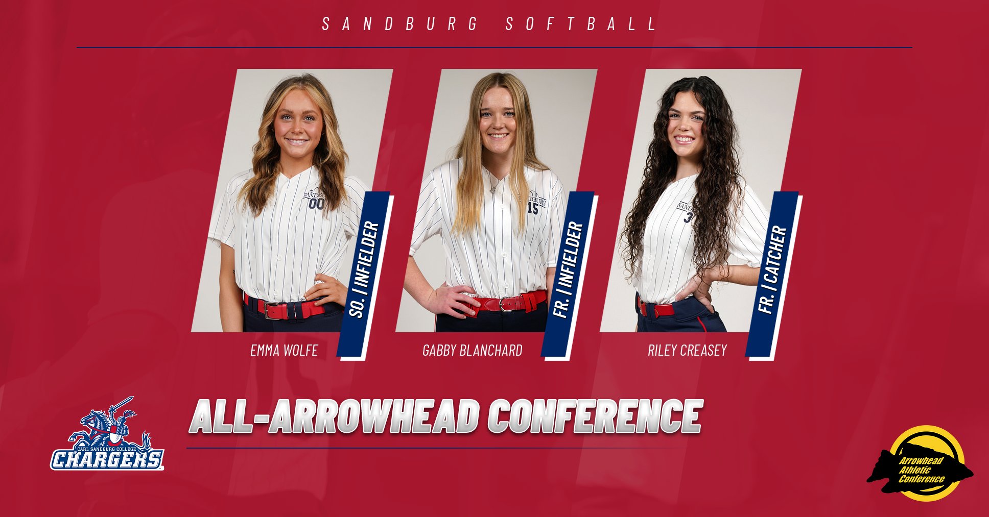 Sandburg Softball Lands 3 on All-Arrowhead Conference Team