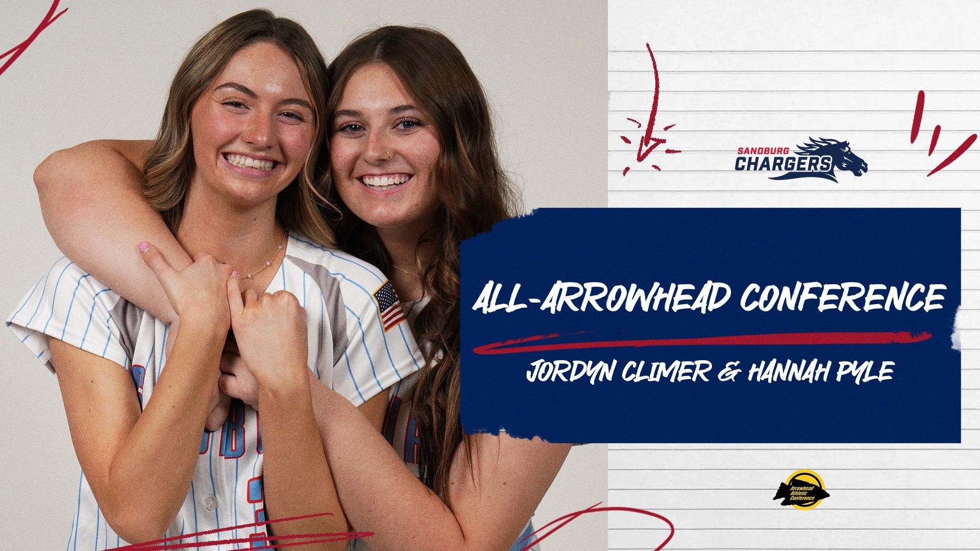 Sandburg softball freshmen Pyle, Climer named to All-Arrowhead Conference team