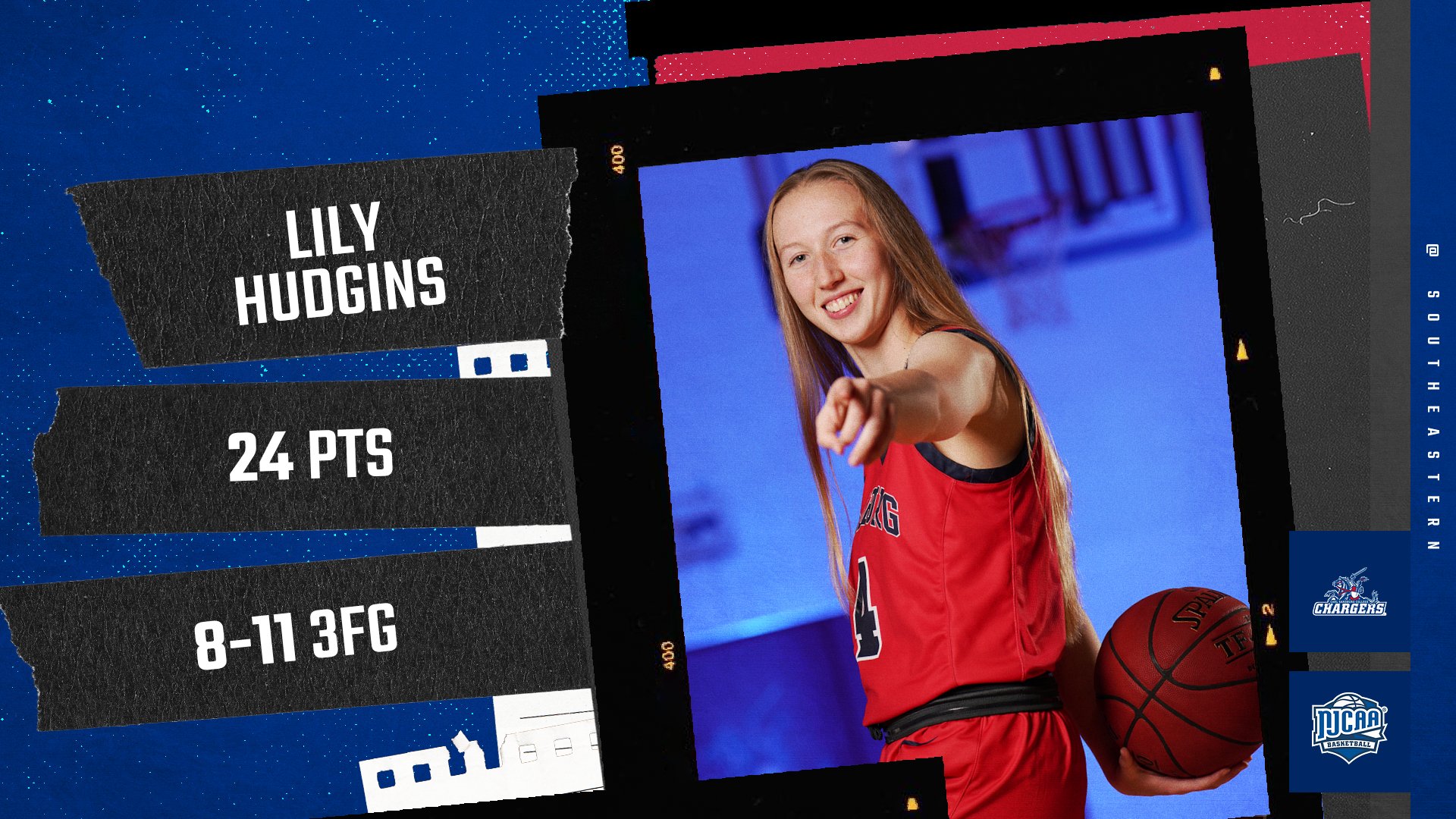 Hudgins Hits 8 3s, Bentley Scores 32 in Chargers' Win at Southeastern