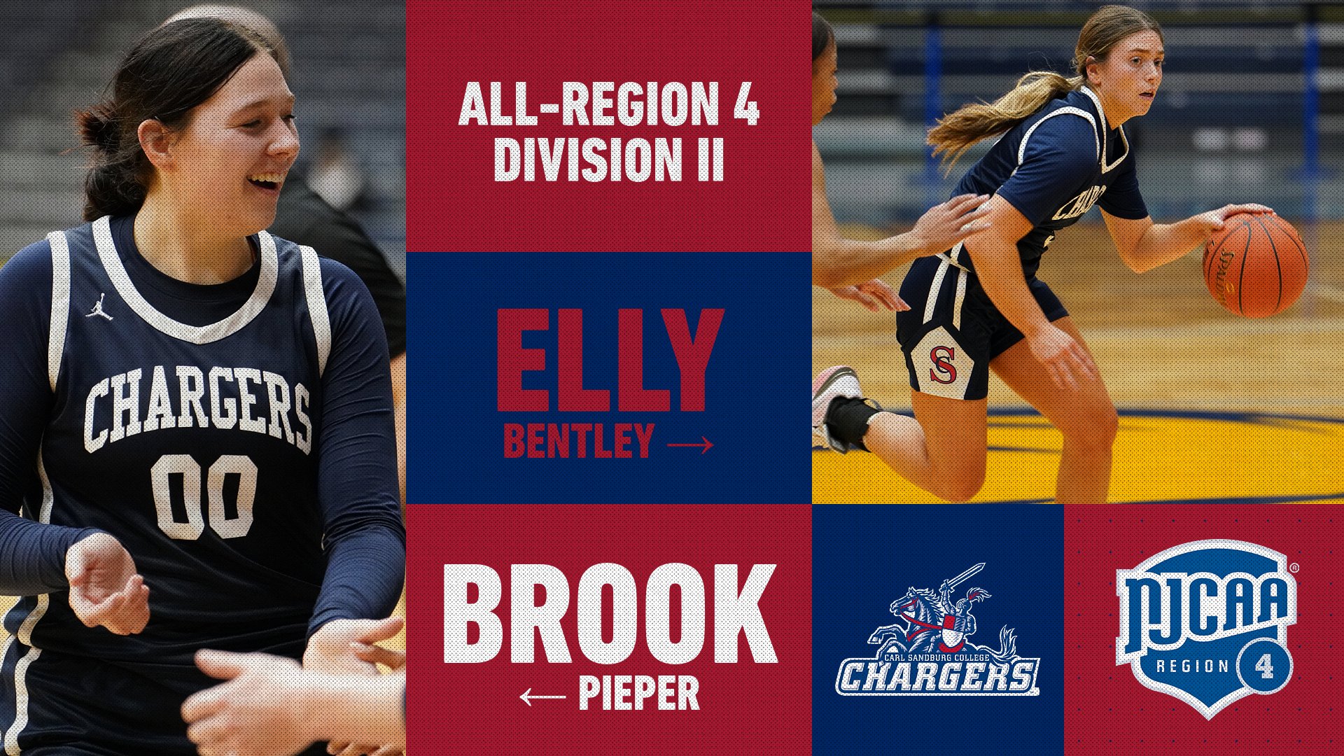 Sandburg's Bentley, Pieper Voted to All-Region 4 Women's Basketball Team